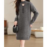 胸元セクシーニットワンピース リボン付き | Miniministore | 詳細画像3 