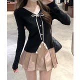 リボンニットトップスレース切り替え 長袖 | Miniministore | 詳細画像12