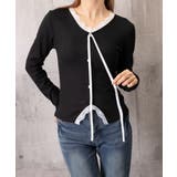 リボンニットトップスレース切り替え 長袖 | Miniministore | 詳細画像15