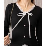 リボンニットトップスレース切り替え 長袖 | Miniministore | 詳細画像16