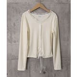 リボンニットトップスレース切り替え 長袖 | Miniministore | 詳細画像21