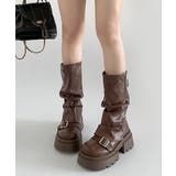 ショートブーツ 厚底カバーミドルブーツ | Miniministore | 詳細画像9 