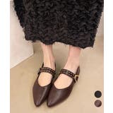 スタッズ付きメアリージェーンパンプス浅口 | Miniministore | 詳細画像1 