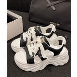 レースアップスニーカーサンダル厚底靴美脚 | Miniministore | 詳細画像15 