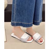 スクエアトゥ フラットサンダルレディース | Miniministore | 詳細画像5