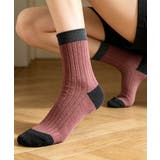 配色リブクルーソックスレディース靴下定番 | Miniministore | 詳細画像17