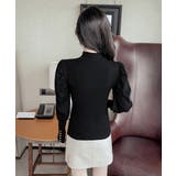 ボトルネックニットトップス 袖口金ボタン | Miniministore | 詳細画像3 