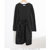 リボン柄フレアワンピース ウエストマーク | Miniministore | 詳細画像14 