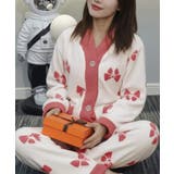 リボン柄 フリースルームウエア上下セット | Miniministore | 詳細画像8 