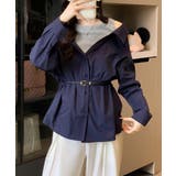 オフショルダーシャツタンクトップ重ね着風 | Miniministore | 詳細画像7