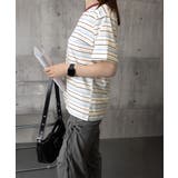 マルチボーダーTシャツ 半袖カットソー夏 | Miniministore | 詳細画像14 