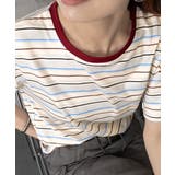 マルチボーダーTシャツ 半袖カットソー夏 | Miniministore | 詳細画像17 