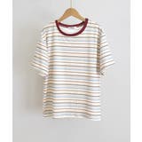 マルチボーダーTシャツ 半袖カットソー夏 | Miniministore | 詳細画像19 