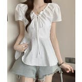 ペプラムブラウス ウエストマークトップス | Miniministore | 詳細画像2