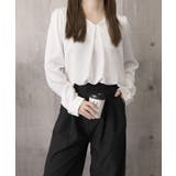 Vネックシフォンブラウス タックブラウス | Miniministore | 詳細画像13 