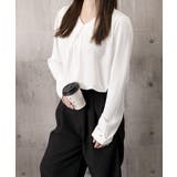 Vネックシフォンブラウス タックブラウス | Miniministore | 詳細画像14 