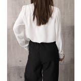 Vネックシフォンブラウス タックブラウス | Miniministore | 詳細画像15 