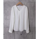 Vネックシフォンブラウス タックブラウス | Miniministore | 詳細画像17 