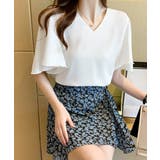 Vネックシフォンブラウス フレアスリーブ | Miniministore | 詳細画像2 