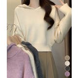 ニットパーカーフード付き ニットセーター | Miniministore | 詳細画像1 
