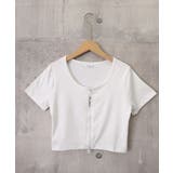 ジッパートップス韓国風ショート丈tシャツ | Miniministore | 詳細画像18