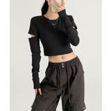 長袖Tシャツ 袖カットアウト カットソー | Miniministore | 詳細画像10