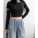 長袖Tシャツ 袖カットアウト カットソー | Miniministore | 詳細画像11