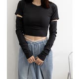 長袖Tシャツ 袖カットアウト カットソー | Miniministore | 詳細画像13