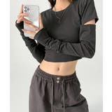長袖Tシャツ 袖カットアウト カットソー | Miniministore | 詳細画像2