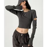 長袖Tシャツ 袖カットアウト カットソー | Miniministore | 詳細画像4