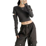 長袖Tシャツ 袖カットアウト カットソー | Miniministore | 詳細画像6