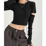 長袖Tシャツ 袖カットアウト カットソー | Miniministore | 詳細画像9