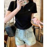 ワンポイントリボンTシャツレース配色半袖 | Miniministore | 詳細画像10 