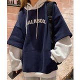 裏起毛 レイヤード風 パーカーレディース | Miniministore | 詳細画像1