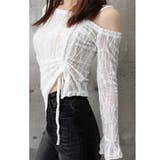 ワンオフショルダーレースTシャツギャザー | Miniministore | 詳細画像17