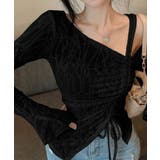 ワンオフショルダーレースTシャツギャザー | Miniministore | 詳細画像5