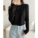 ラウンドネックニットトップス レディース | Miniministore | 詳細画像5