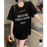 ロゴプリントTシャツ 半袖韓国風トップス | Miniministore | 詳細画像1