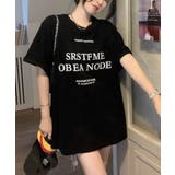 ロゴプリントTシャツ 半袖韓国風トップス | Miniministore | 詳細画像2