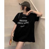 ロゴプリントTシャツ 半袖韓国風トップス | Miniministore | 詳細画像3