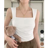 カップ付き タンクトップ スクエアネック | Miniministore | 詳細画像1