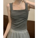 カップ付き タンクトップ スクエアネック | Miniministore | 詳細画像12