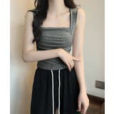 カップ付き タンクトップ スクエアネック | Miniministore | 詳細画像15