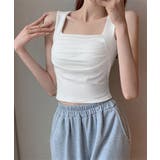 カップ付き タンクトップ スクエアネック | Miniministore | 詳細画像4