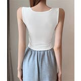 カップ付き タンクトップ スクエアネック | Miniministore | 詳細画像5