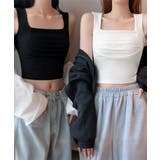 カップ付き タンクトップ スクエアネック | Miniministore | 詳細画像7