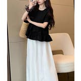 アシンメトリーフリルtシャツ 異素材夏服 | Miniministore | 詳細画像9