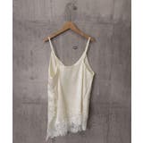 サテン調レーストリムキャミソールVネック | Miniministore | 詳細画像16