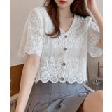 ホワイト | 透かし編み花柄レース半袖カーディガン春夏 | Miniministore