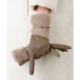 ブラウン | ファー付き手袋 スエード調 防寒手袋秋冬 | Miniministore